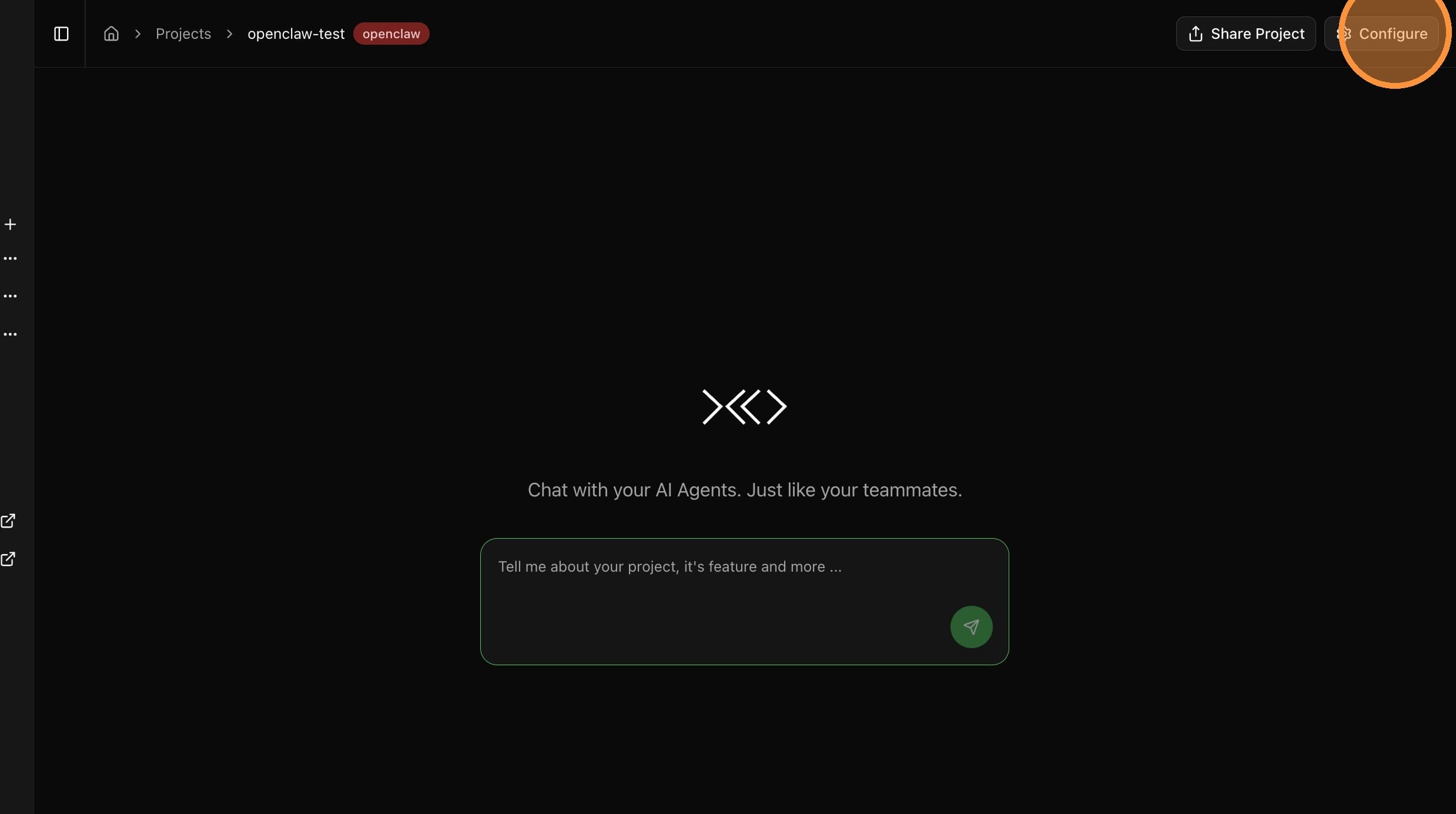 Click Configure
