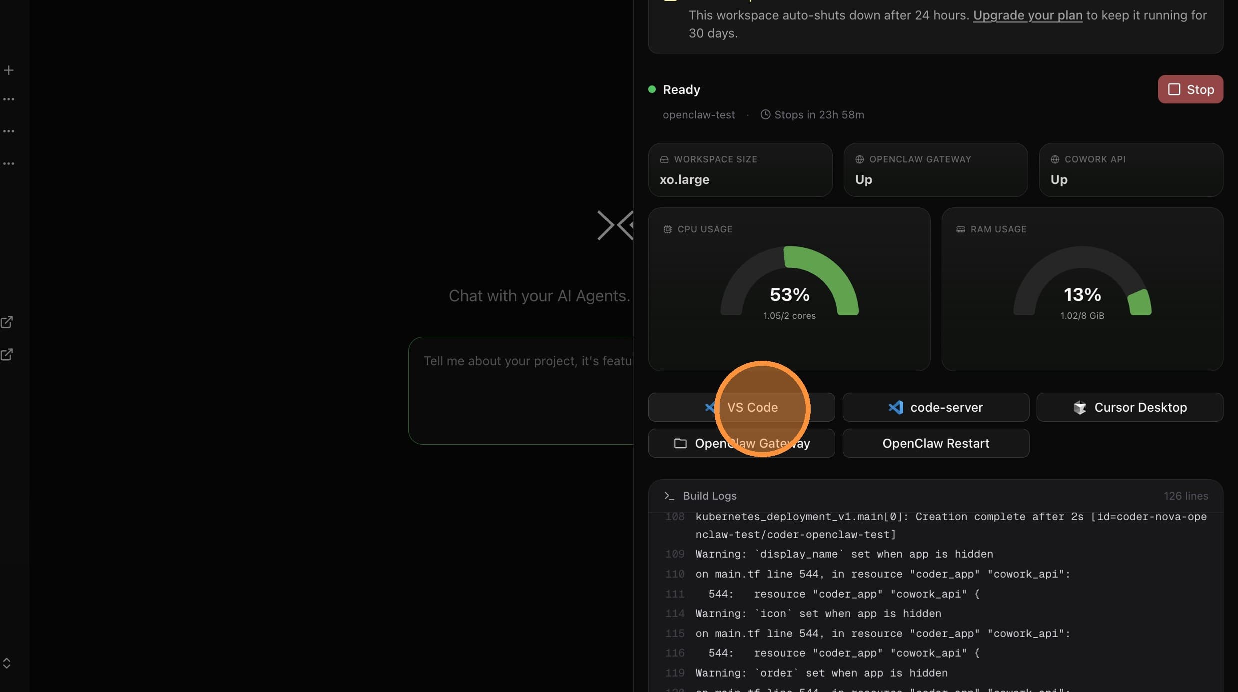 VS Code option