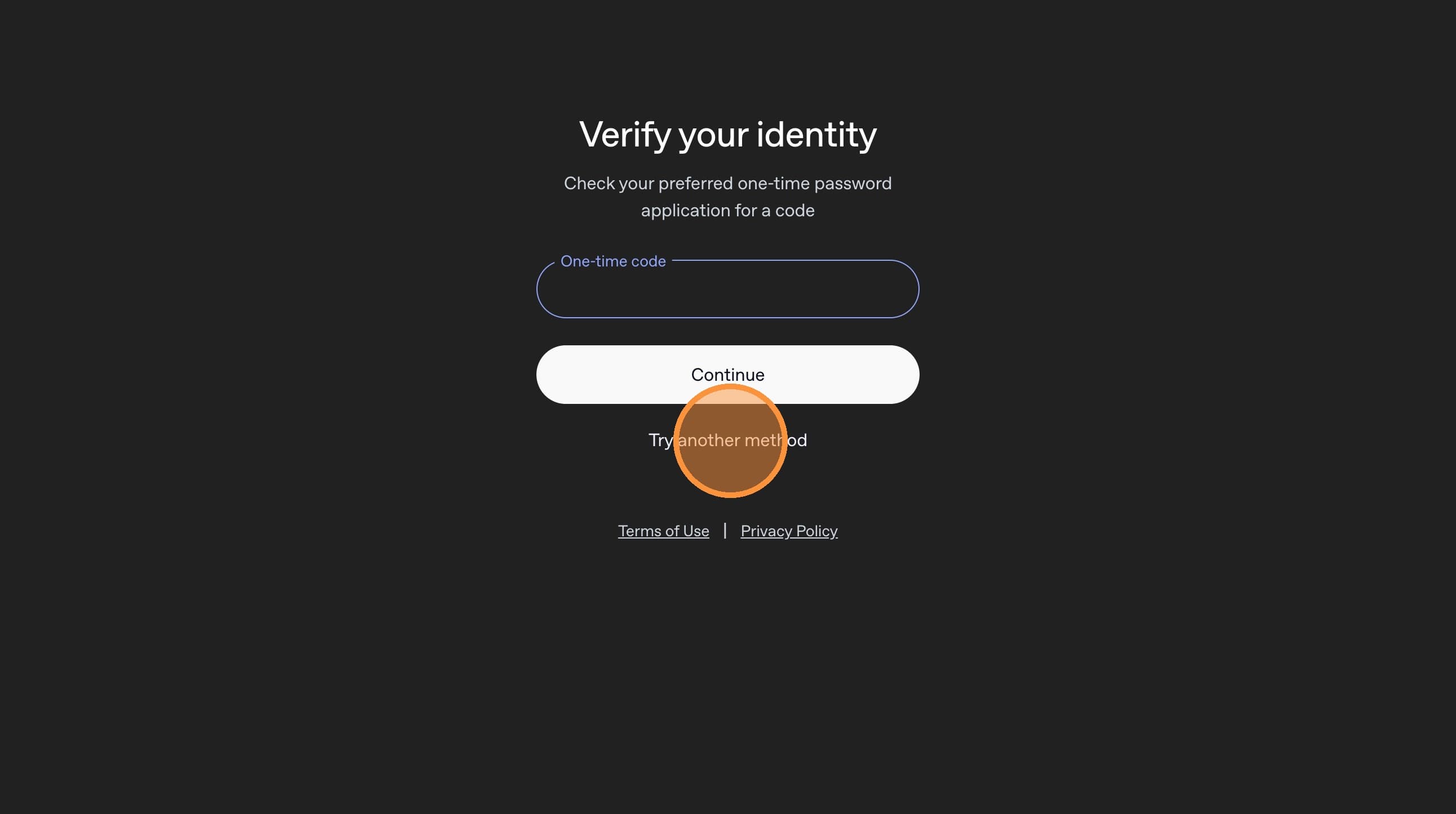 Choose a verification method