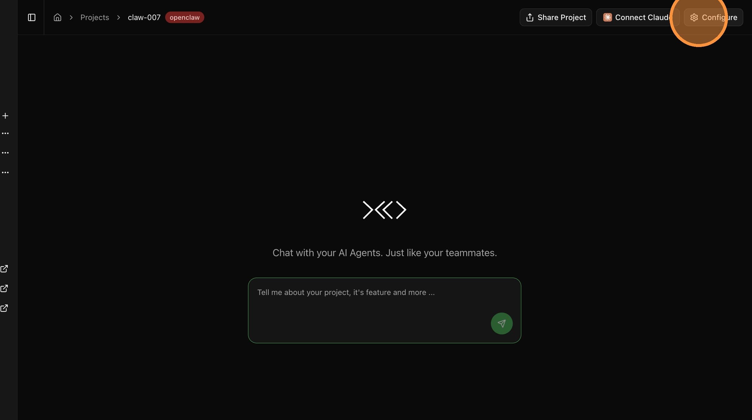 Click Configure